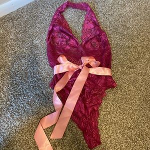 Pink Adore Me lace teddy